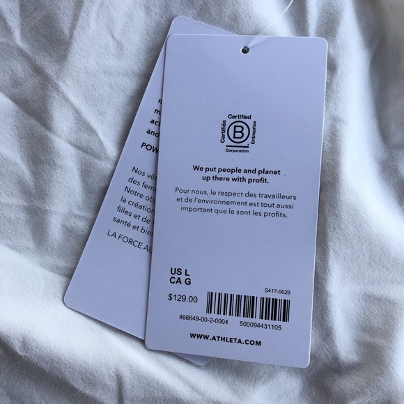 Athleta Whistler Hybrid Top Womens L White Layered Fleece Lined Performance $129 - Picture 5 of 12